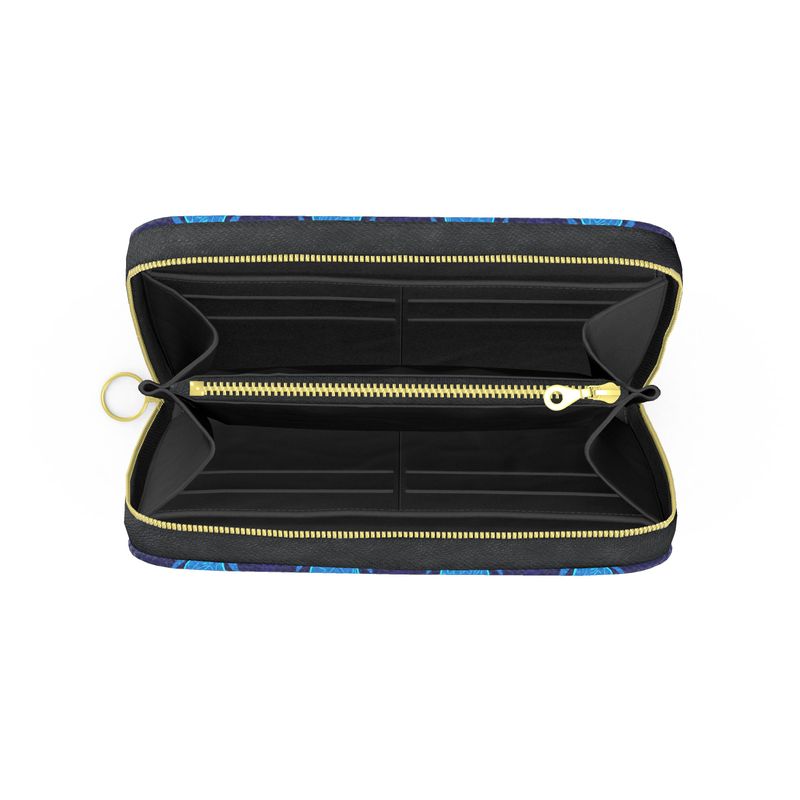 Topo Turtles Cobalt Tide Nappa Leather Destination Zip Wallet