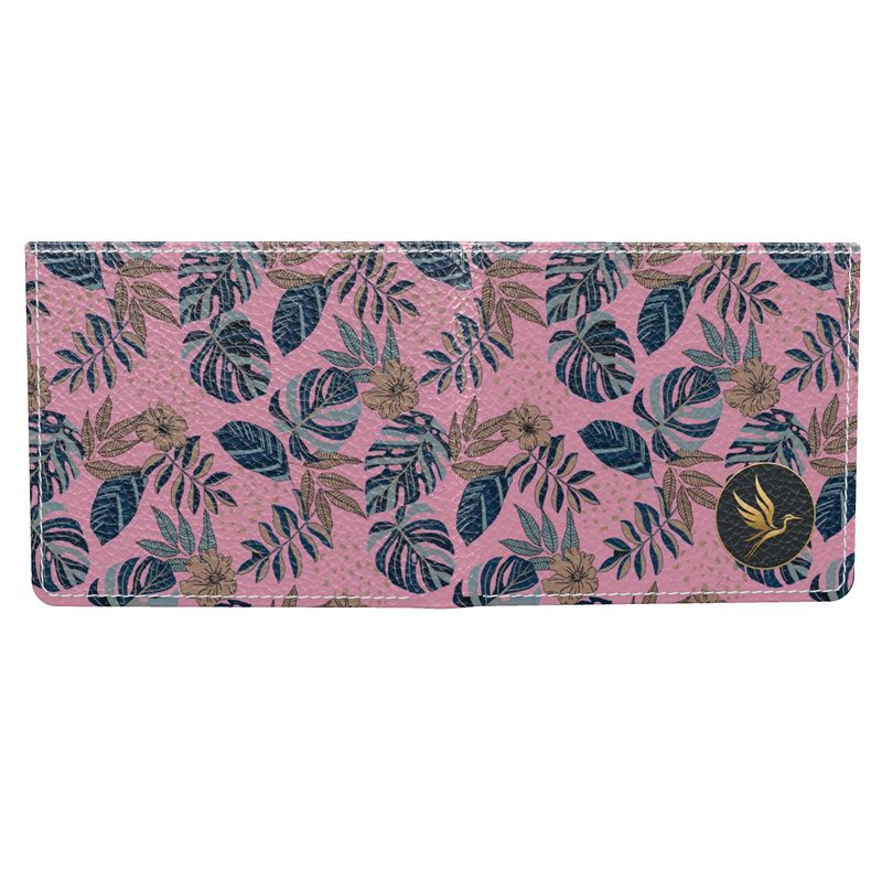 Tropical Macaw Leather Bifold Wallet — Cards Only