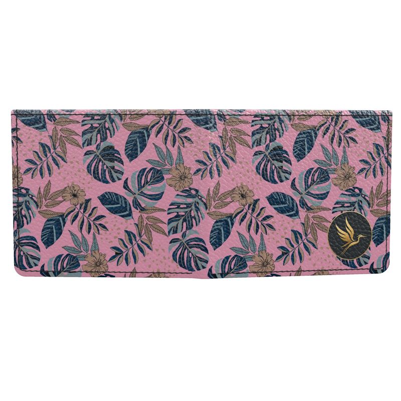 Tropical Macaw Leather Bifold Wallet — Cards & Coin