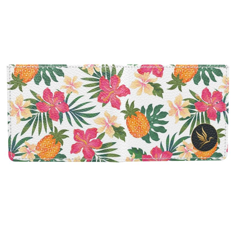 Pineapple Paradise Coral Dreams Leather Bifold Wallet — Cards Only