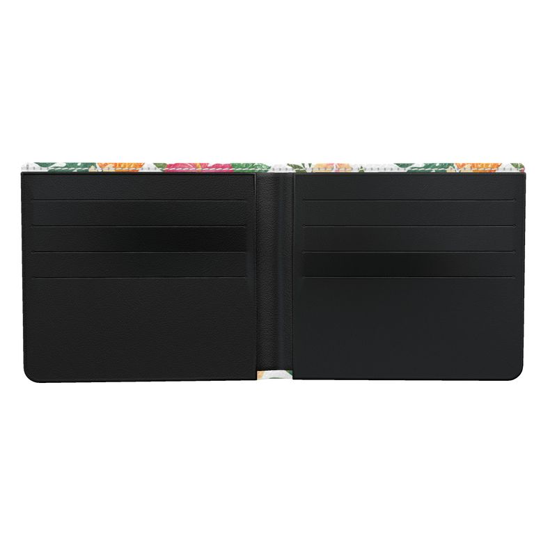 Pineapple Paradise Coral Dreams Leather Bifold Wallet — Cards Only