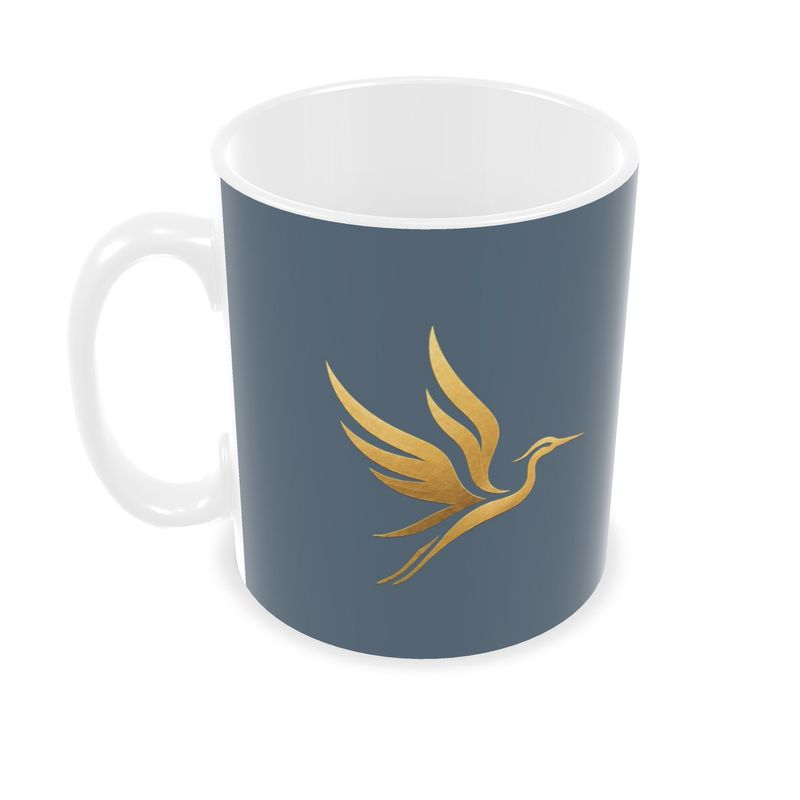 Heron Blue Signature Mark Coffee Mug