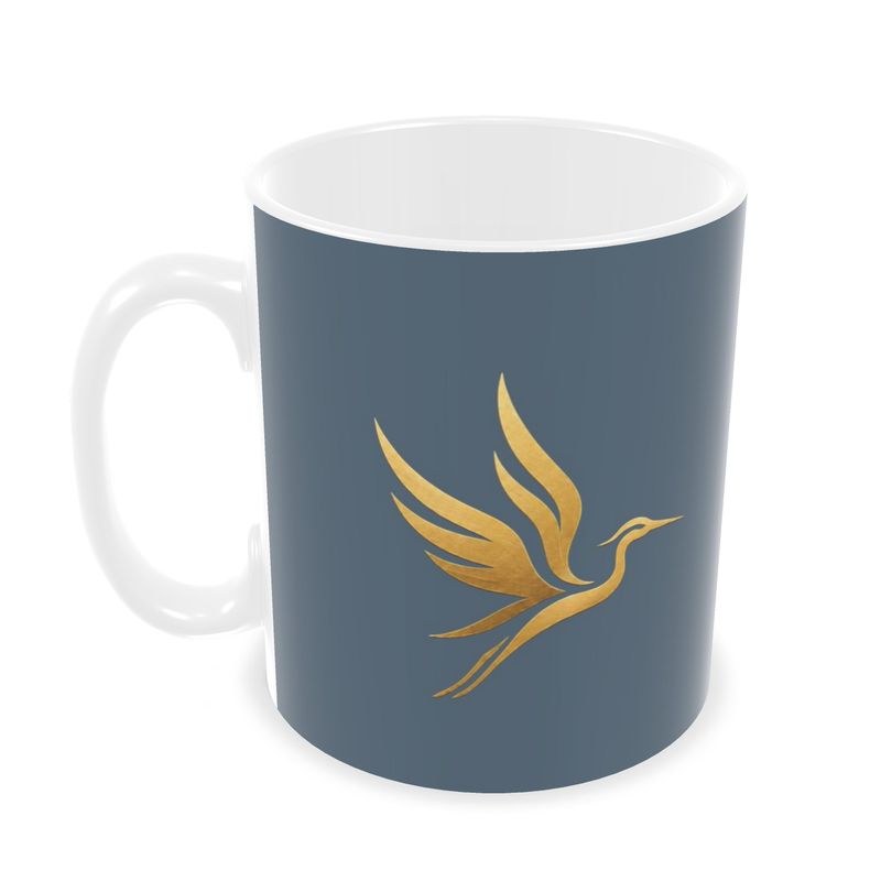 Heron Blue Signature Mark Coffee Mug