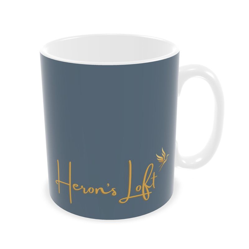 Heron Blue Signature Mark Coffee Mug