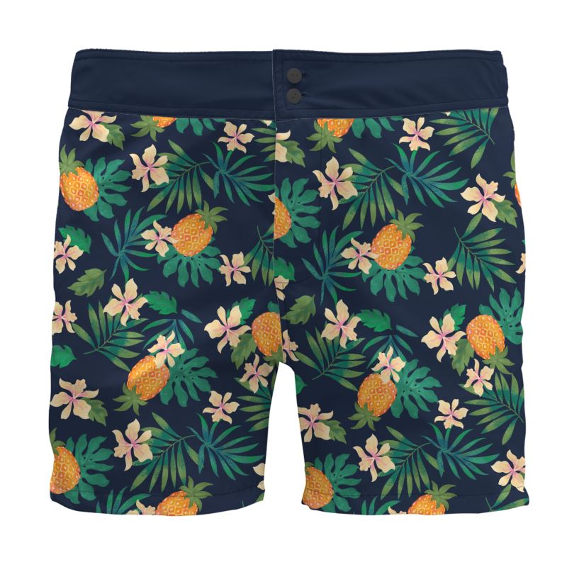 Men's Board Shorts — Pineapple Paradise Nocturne
