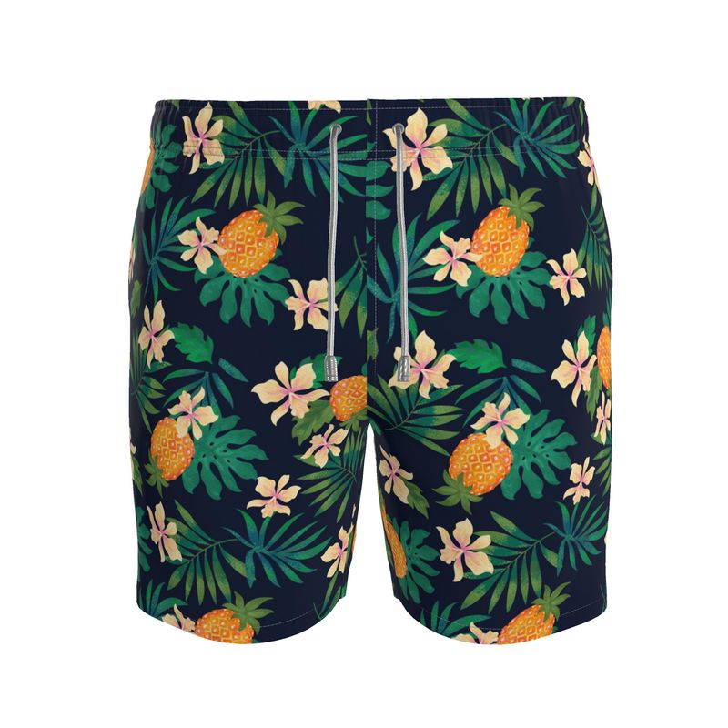Men's Swim Shorts — Pineapple Paradise Nocturne