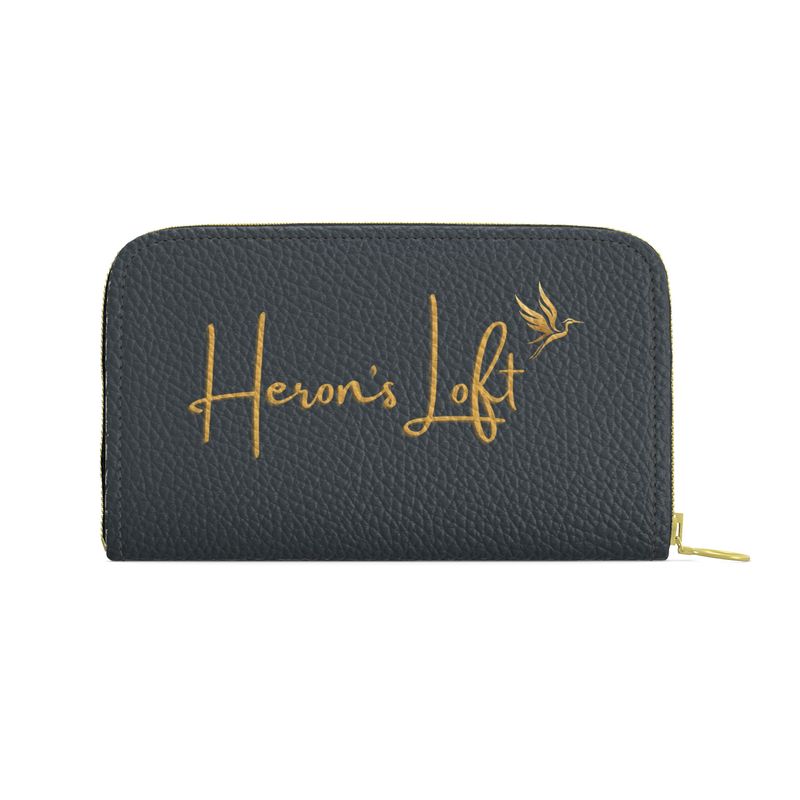 Continental Nappa Leather Wallet — Signature Heron Charcoal Luxe