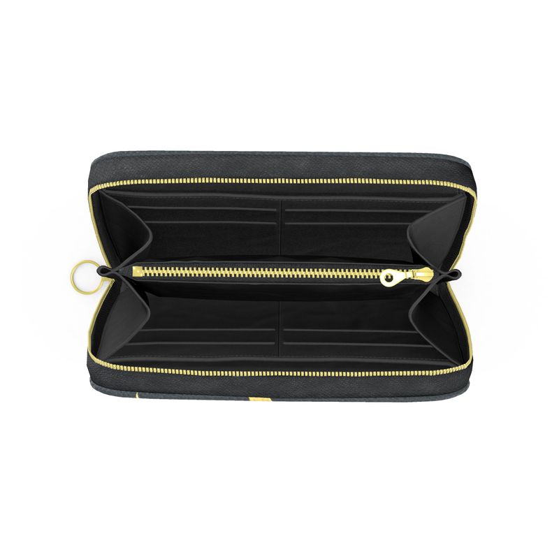 Continental Nappa Leather Wallet — Signature Heron Charcoal Luxe
