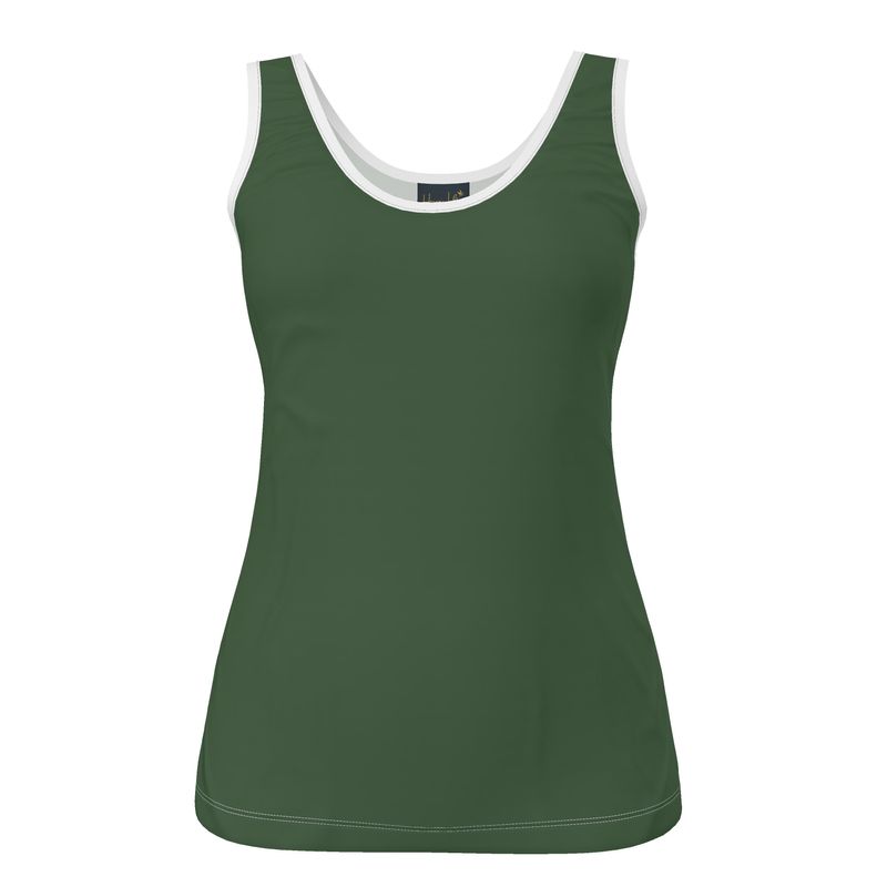 Women's Tank Top — Camo Leaves Solid