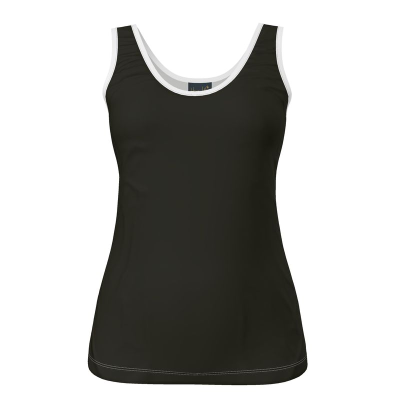 Women's Tank Top — Camo Leaves Solid