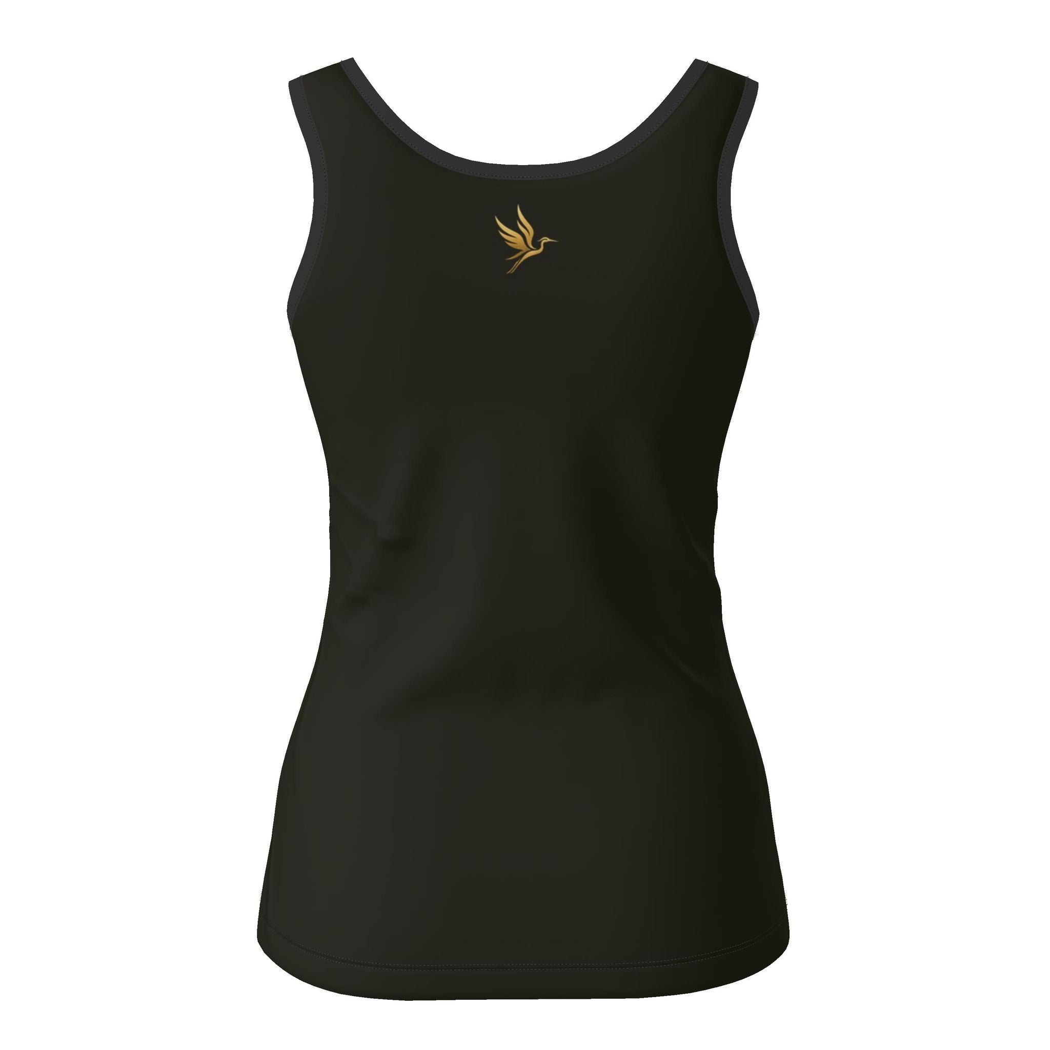 Women's Tank Top — Camo Leaves — Solid Sage Noir