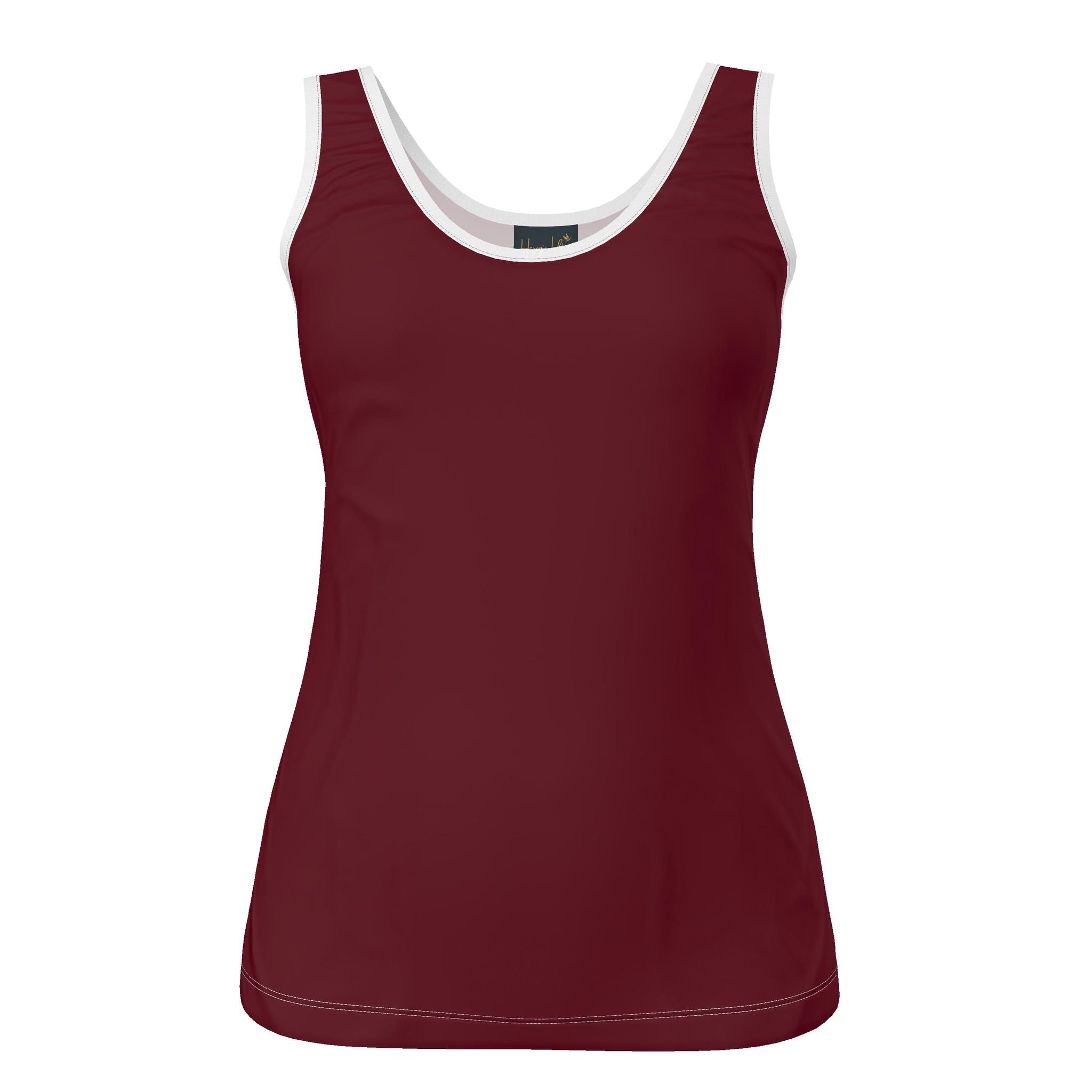 Women's Tank Top — Pineapple Paradise — Solid Burgundy