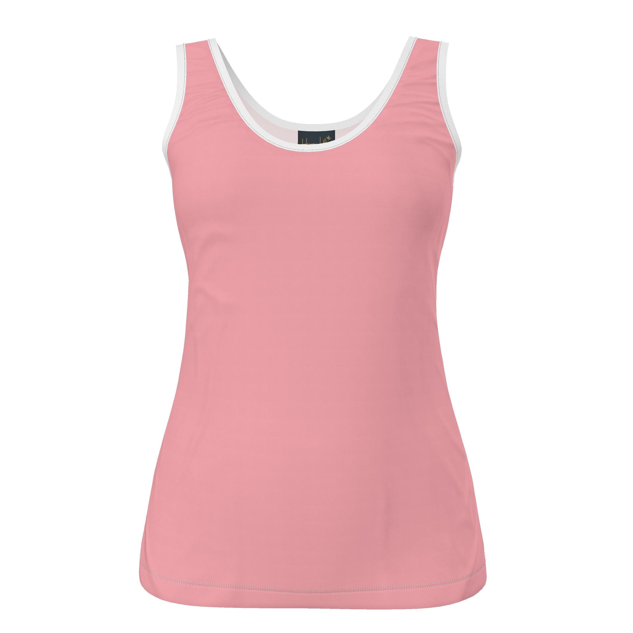 Women's Tank Top — Pineapple Paradise — Solid Hibiscus Blush