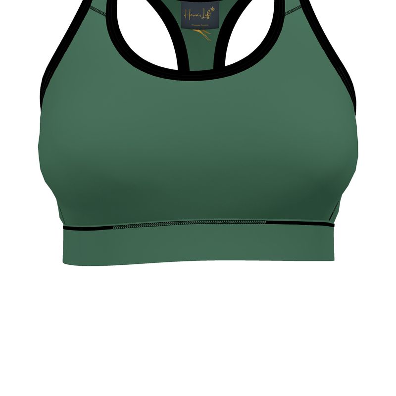 Women's Low Impact Sports Bra — Pineapple Paradise Solid