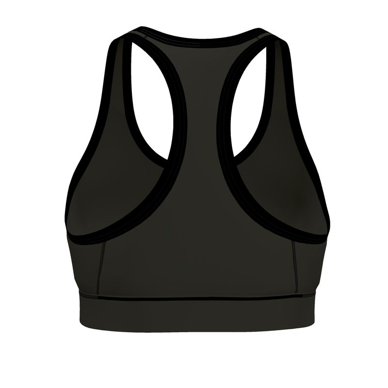 Women's Low Impact Sports Bra — Camo Leaves Solid