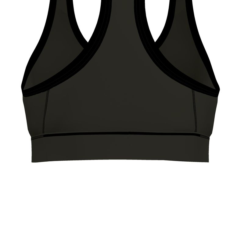 Women's Low Impact Sports Bra — Camo Leaves Solid