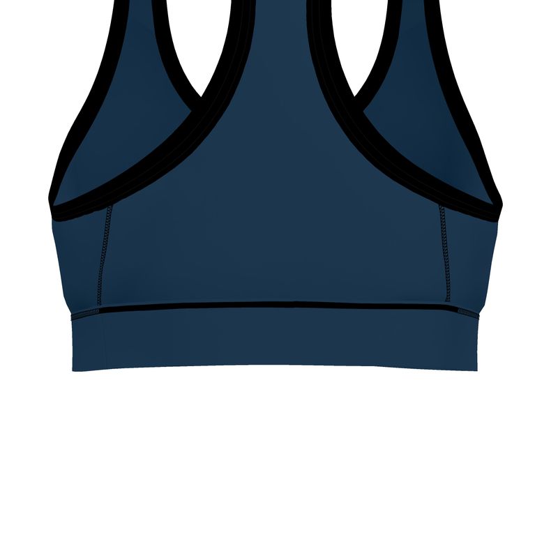 Women's Low Impact Sports Bra — Midnight Monstera Solid