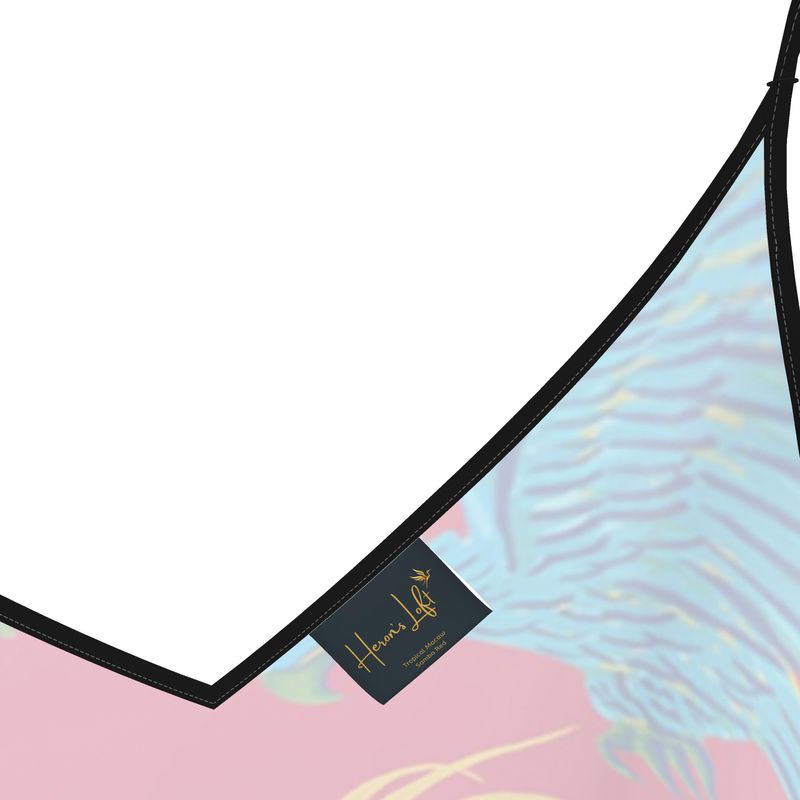 Women’s Silk Evening Slip Dress — Tropical Macaw Samba Red