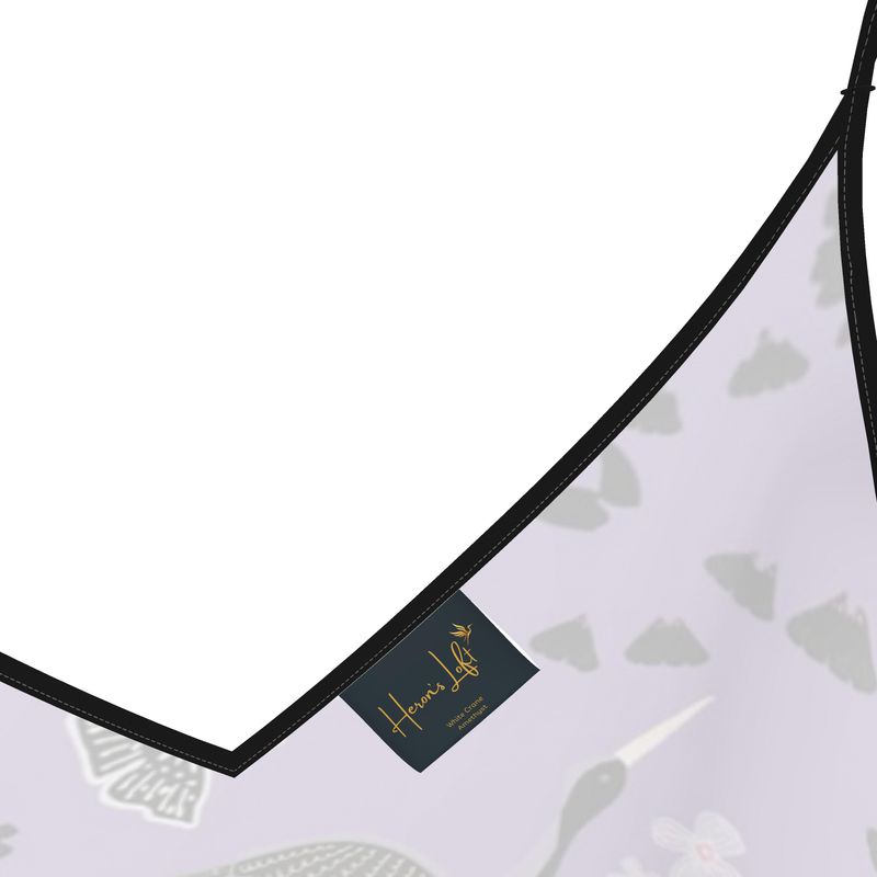 Women’s Silk Evening Slip Dress — White Crane Amethyst