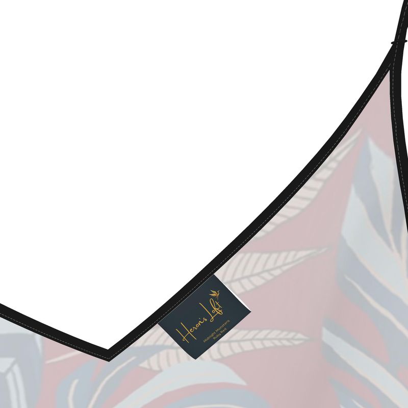Women’s Silk Evening Slip Dress — Midnight Monstera Ruby Red