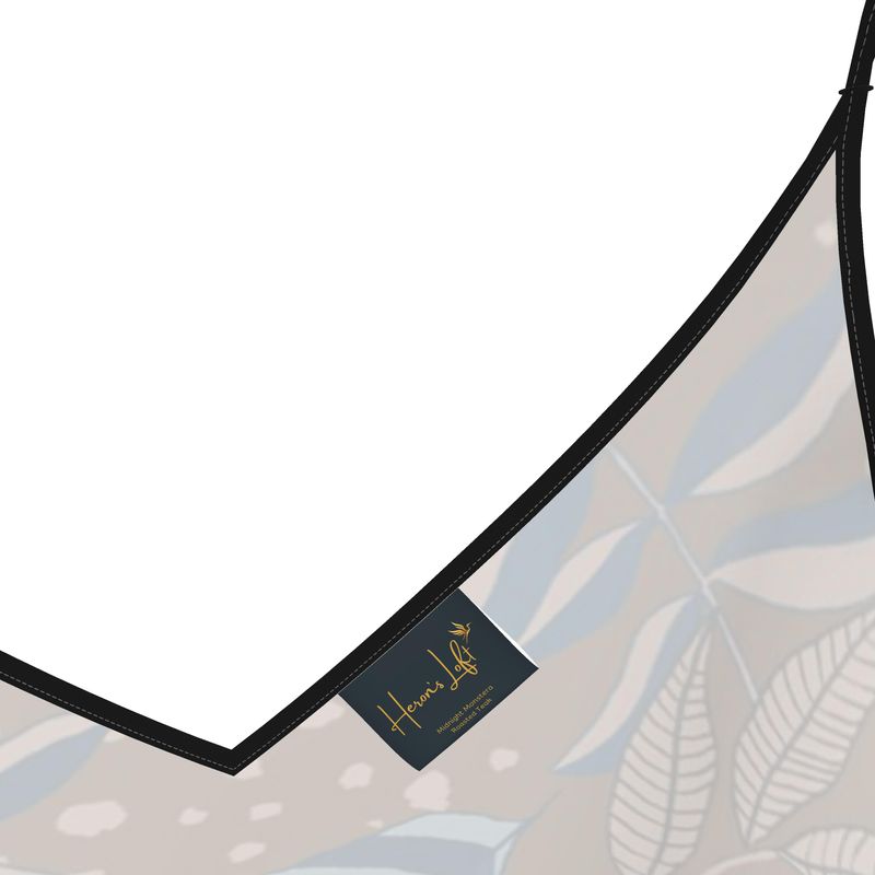 Women’s Silk Evening Slip Dress — Midnight Monstera Roasted Teak