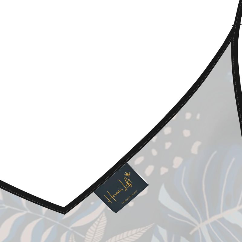 Women’s Silk Evening Slip Dress — Midnight Monstera