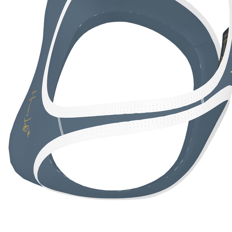 Women's Low Impact Sports Bra — The HL Mark Signature Heron Blue