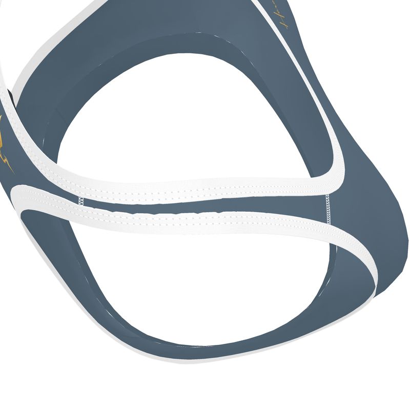 Women's Low Impact Sports Bra — The HL Mark Signature Heron Blue