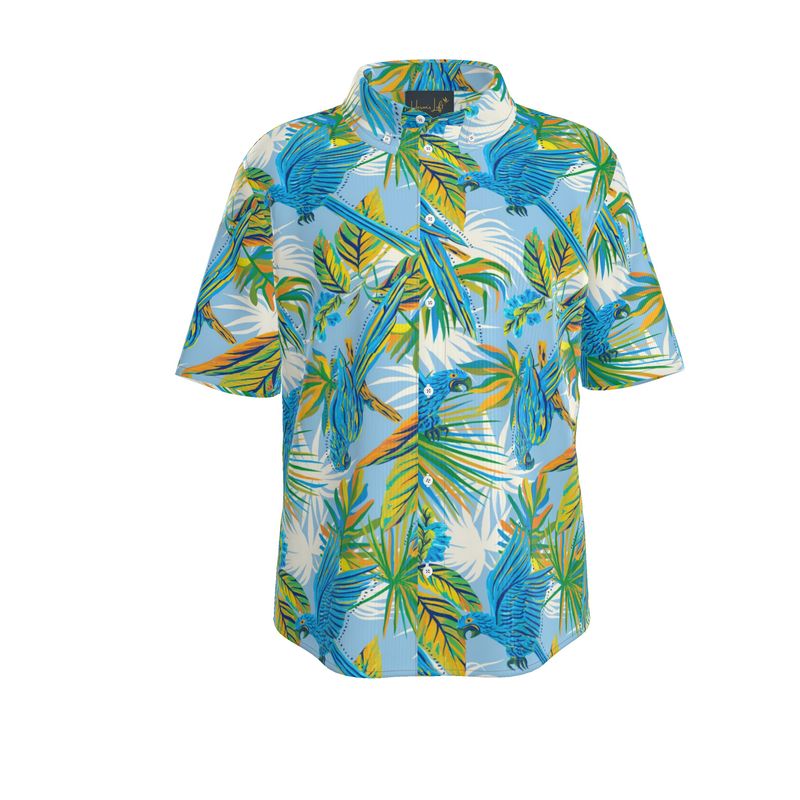 Men's Button-Up Dress Shirt — Tropical Macaw
