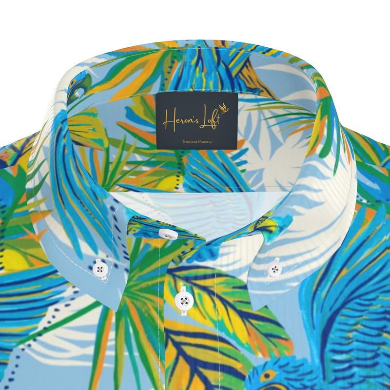 Men's Button-Up Dress Shirt — Tropical Macaw