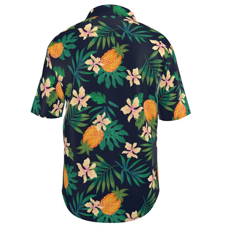 Men's Button-Up Dress Shirt — Pineapple Paradise Nocturne