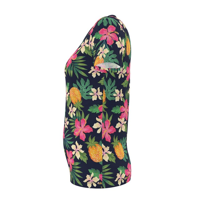 Women's Athletic V-Neck T-Shirt — Pineapple Paradise