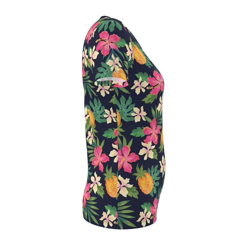Women's Athletic V-Neck T-Shirt — Pineapple Paradise