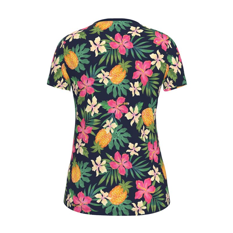 Women's Athletic V-Neck T-Shirt — Pineapple Paradise
