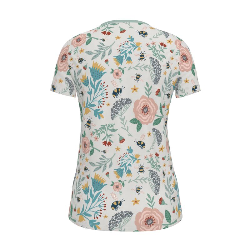 Women's Athletic V-Neck T-Shirt — Bee Garden