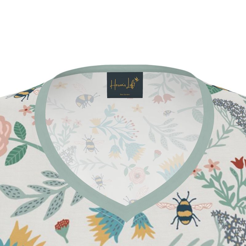 Women's Athletic V-Neck T-Shirt — Bee Garden