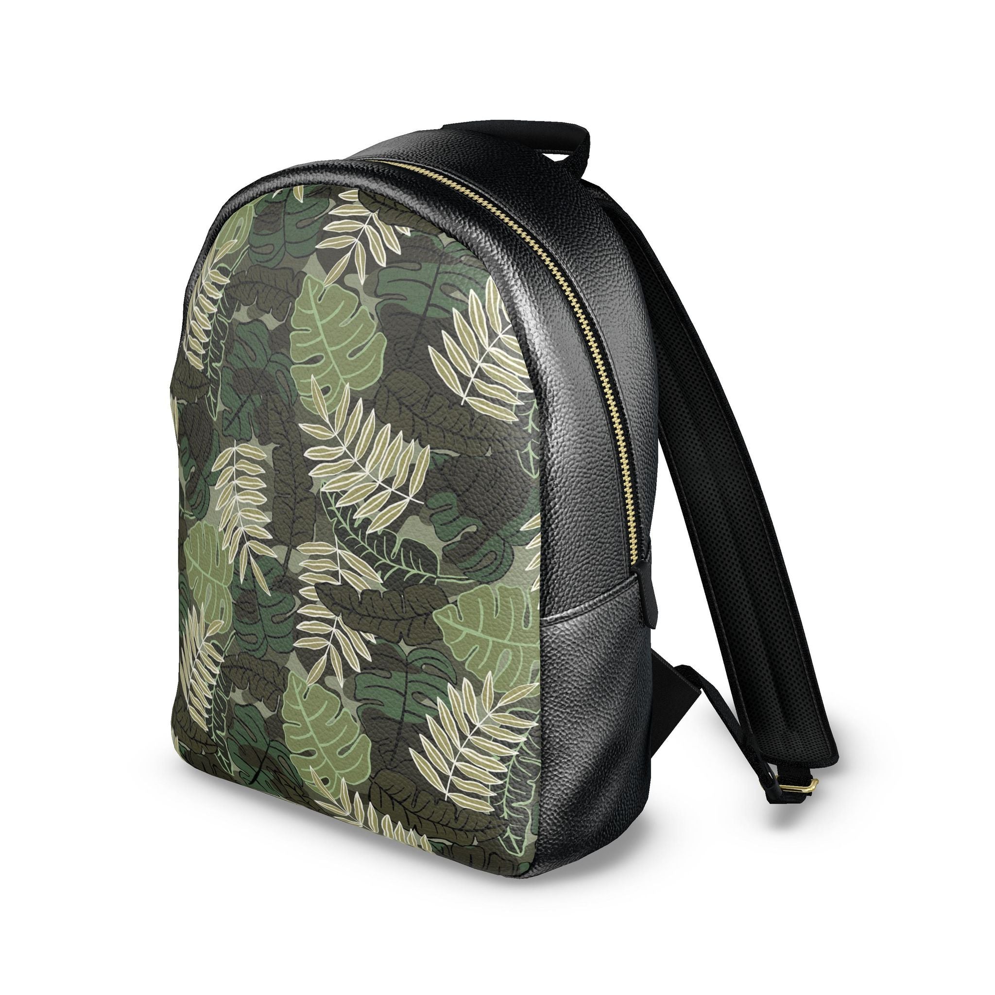 Nappa Leather Backpack — Camo Leaves