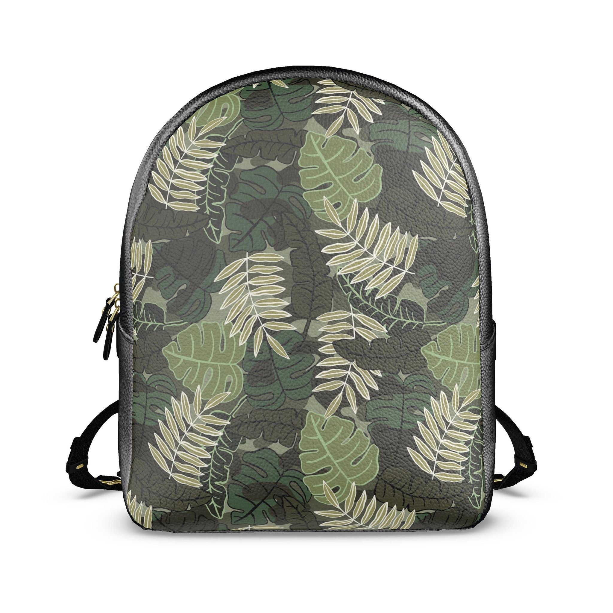 Nappa Leather Backpack — Camo Leaves