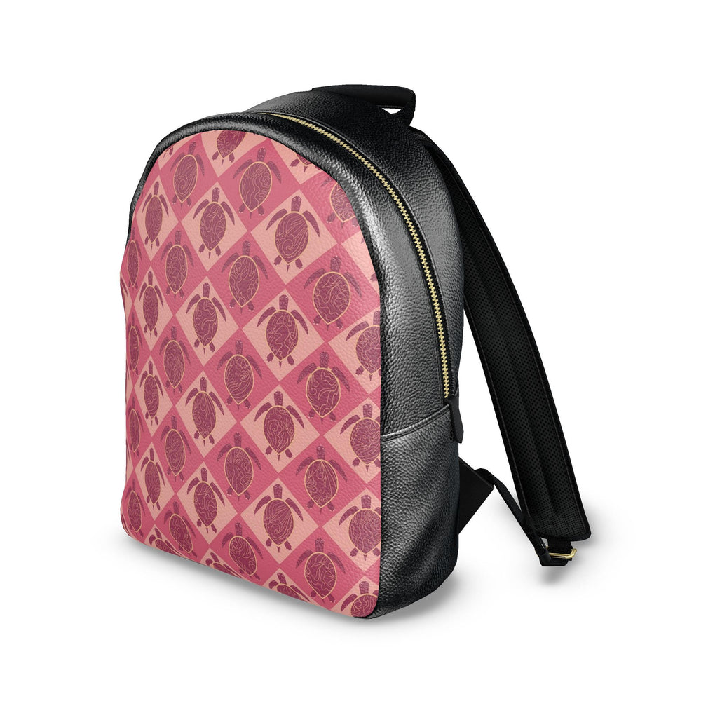 Nappa Leather Backpack — Topo Turtles Rosé Tide