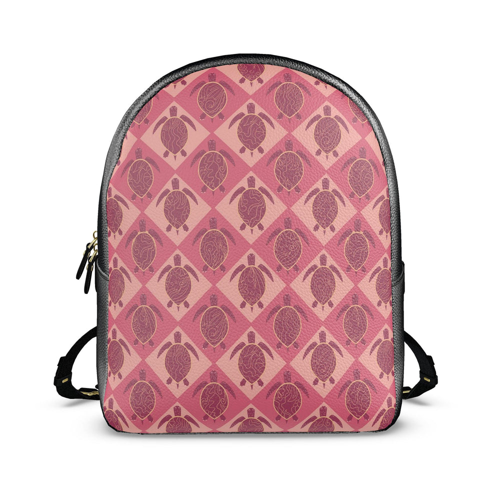 Nappa Leather Backpack — Topo Turtles Rosé Tide