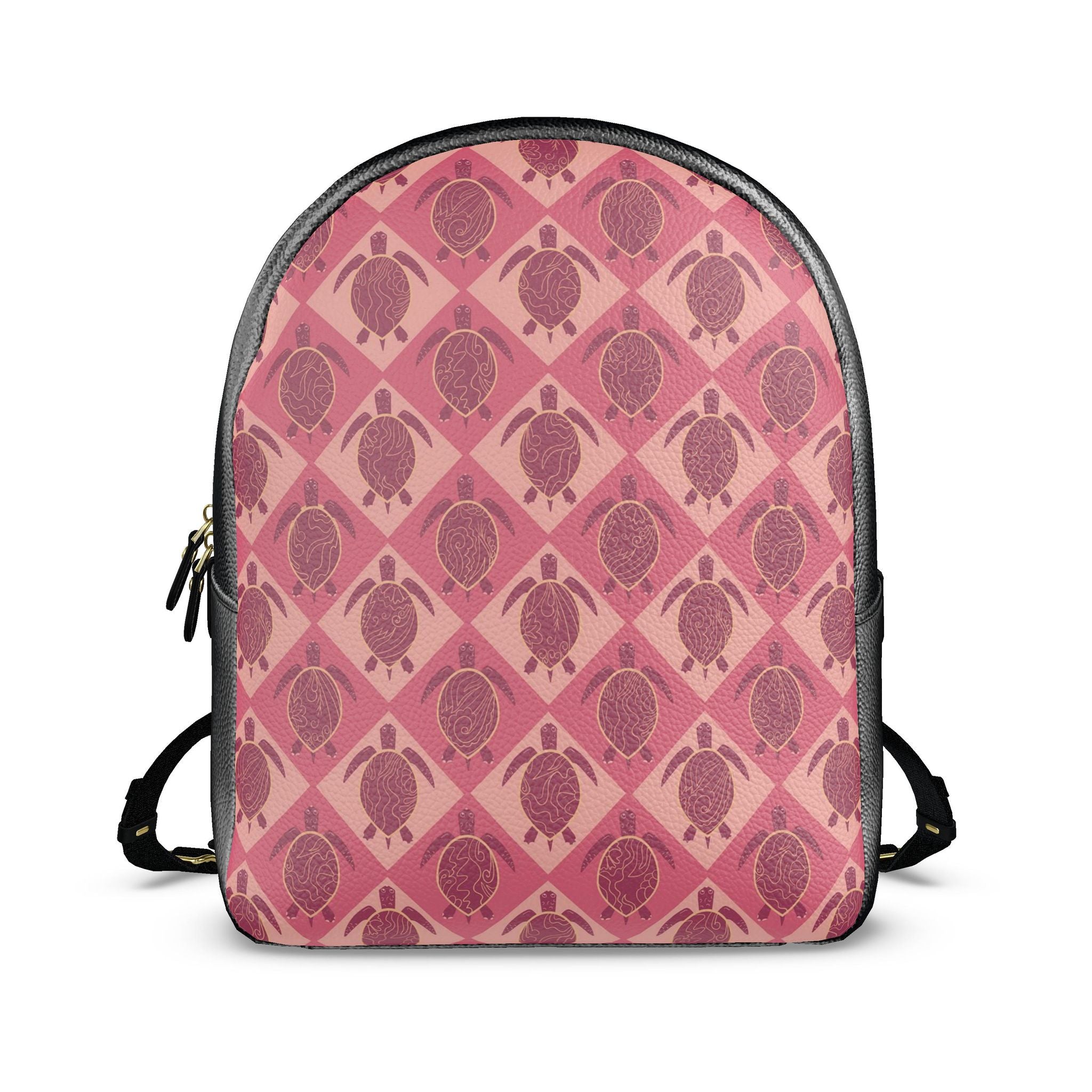 Nappa Leather Backpack — Topo Turtles Rosé Tide