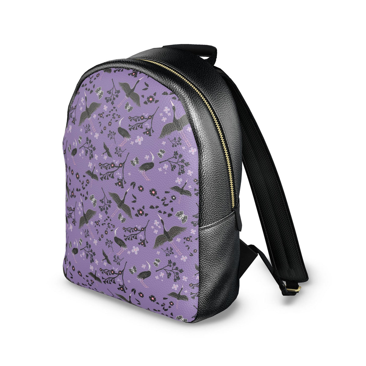 Nappa Leather Backpack — White Crane Amethyst