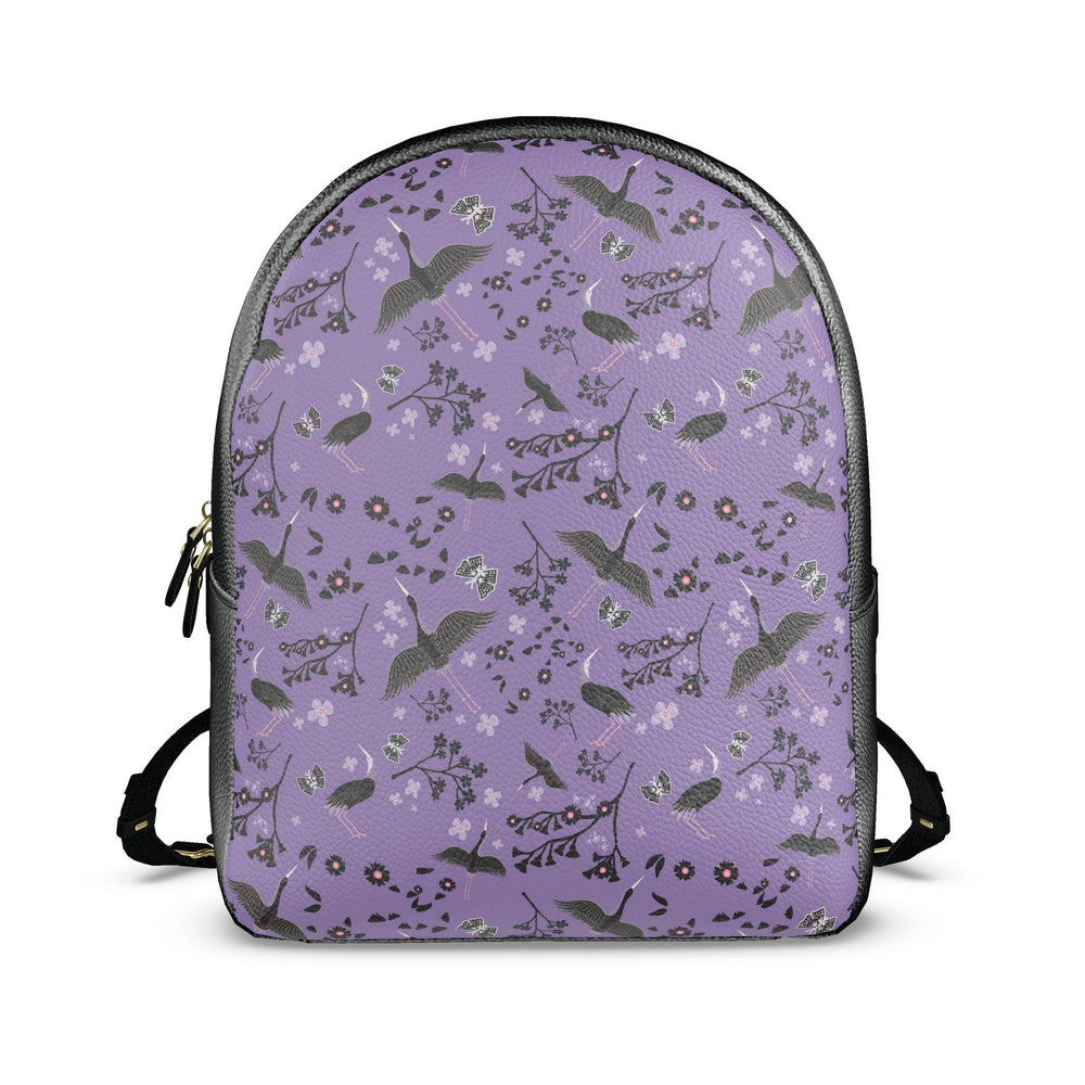 Nappa Leather Backpack — White Crane Amethyst