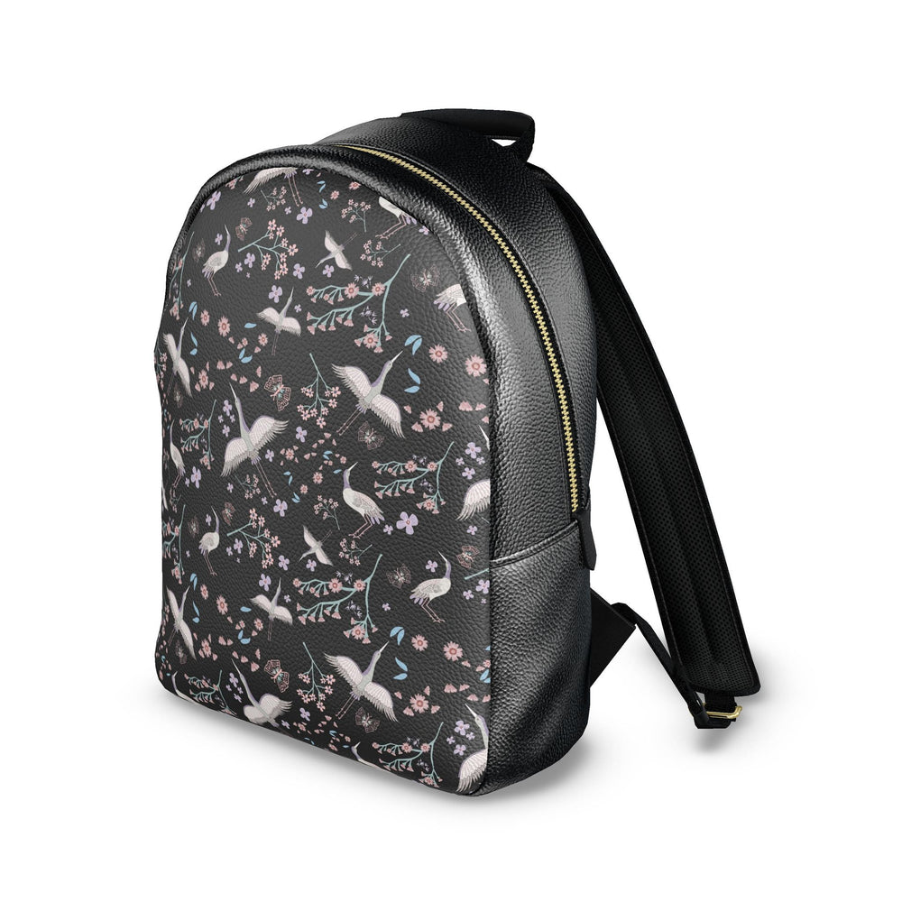 Nappa Leather Backpack — White Crane Onyx