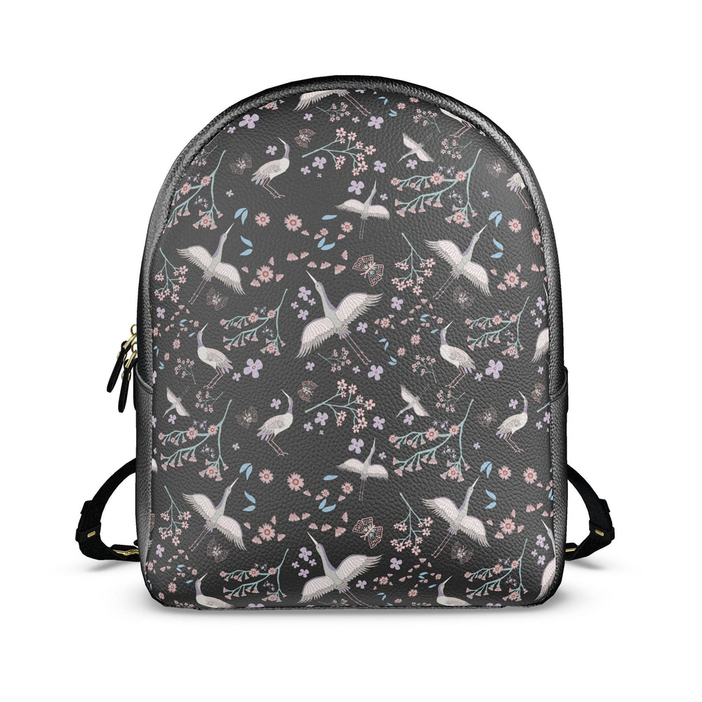 Nappa Leather Backpack — White Crane Onyx