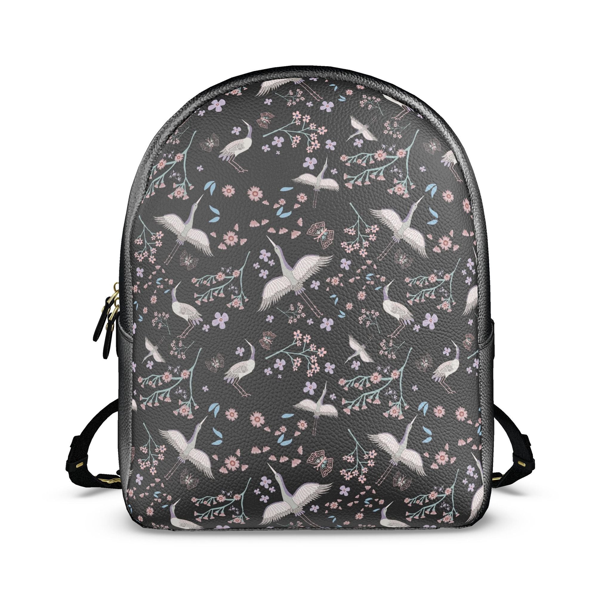 Nappa Leather Backpack — White Crane Onyx