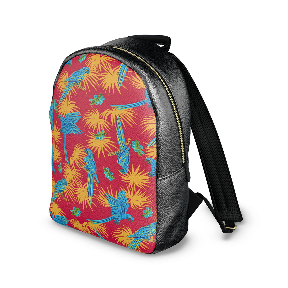 Nappa Leather Backpack — Tropical Macaw Samba Red