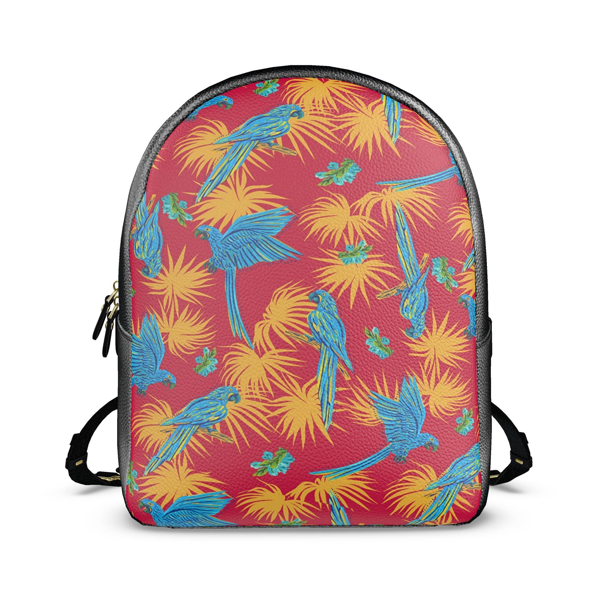 Nappa Leather Backpack — Tropical Macaw Samba Red