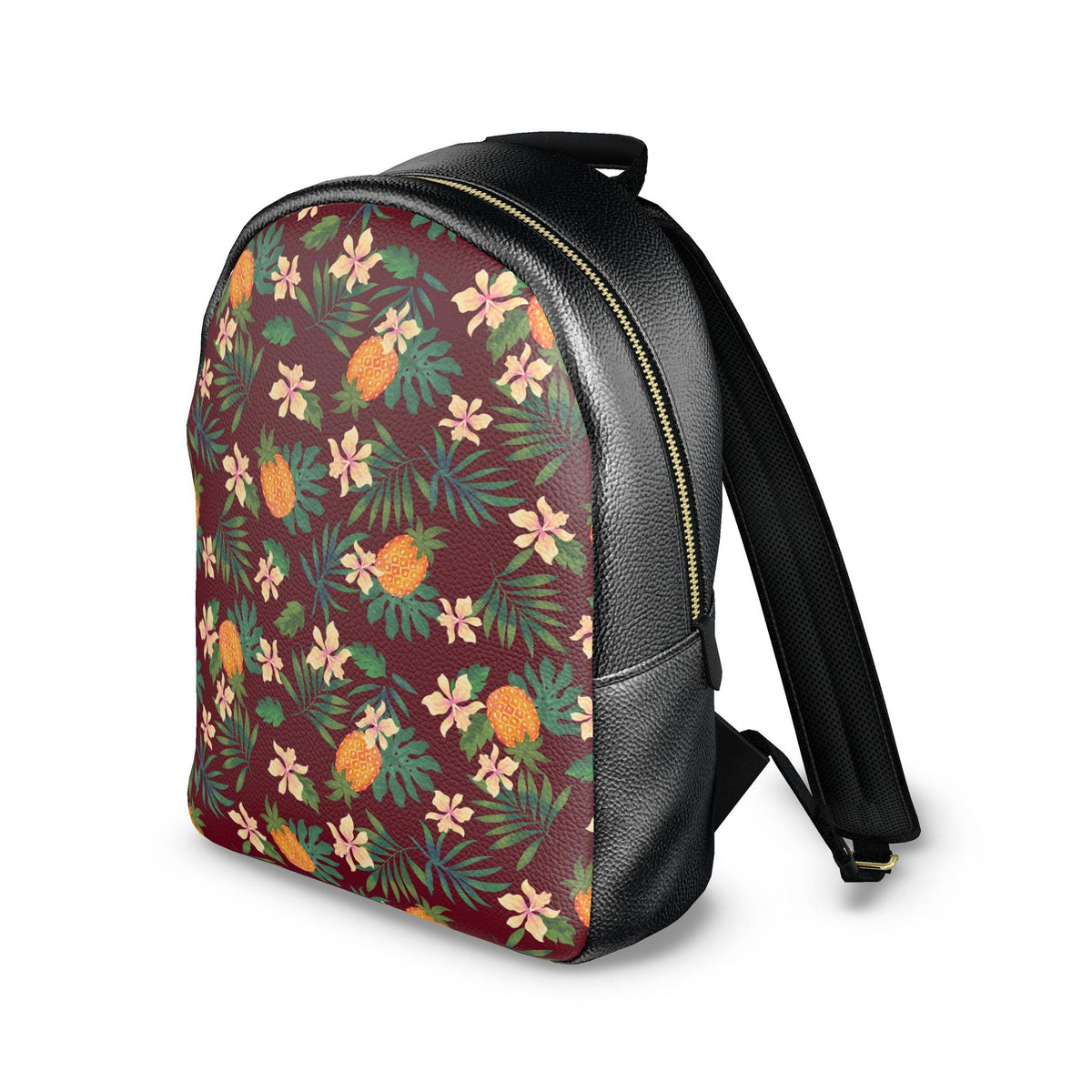Nappa Leather Backpack —Pineapple Paradise Burgundy