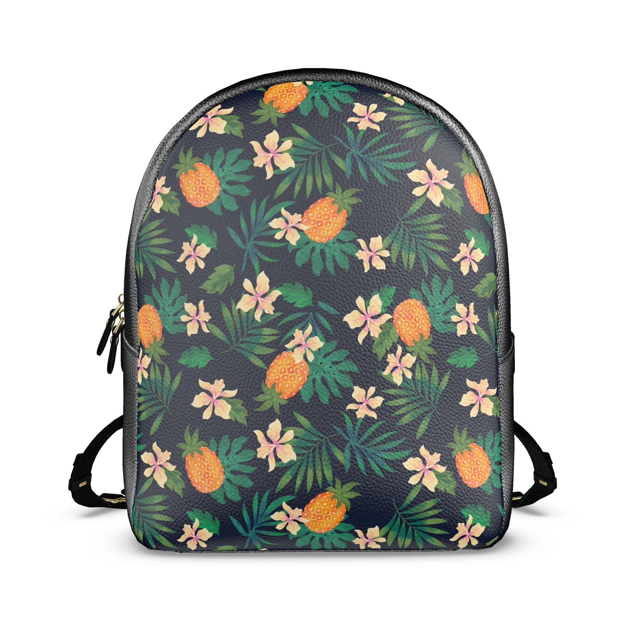 Nappa Leather Backpack — Pineapple Paradise Nocturne